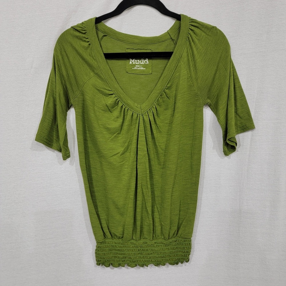 Mudd Y2k Green Quarter Sleeve Sz Small